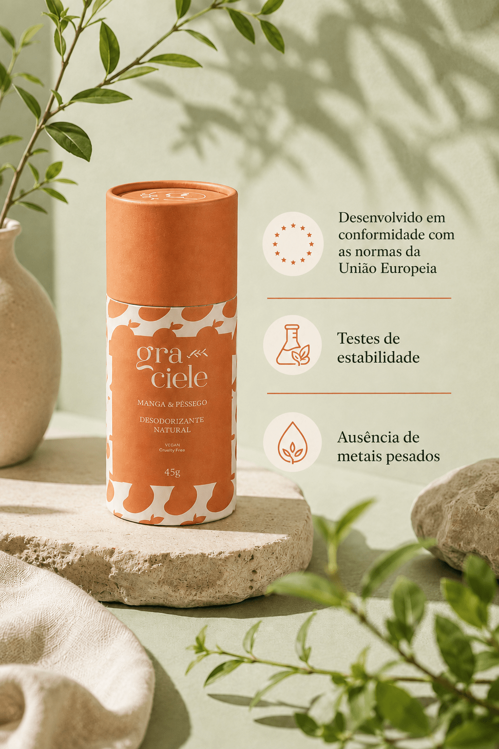Desodorizante Natural Manga & Pêssego - Graciele
